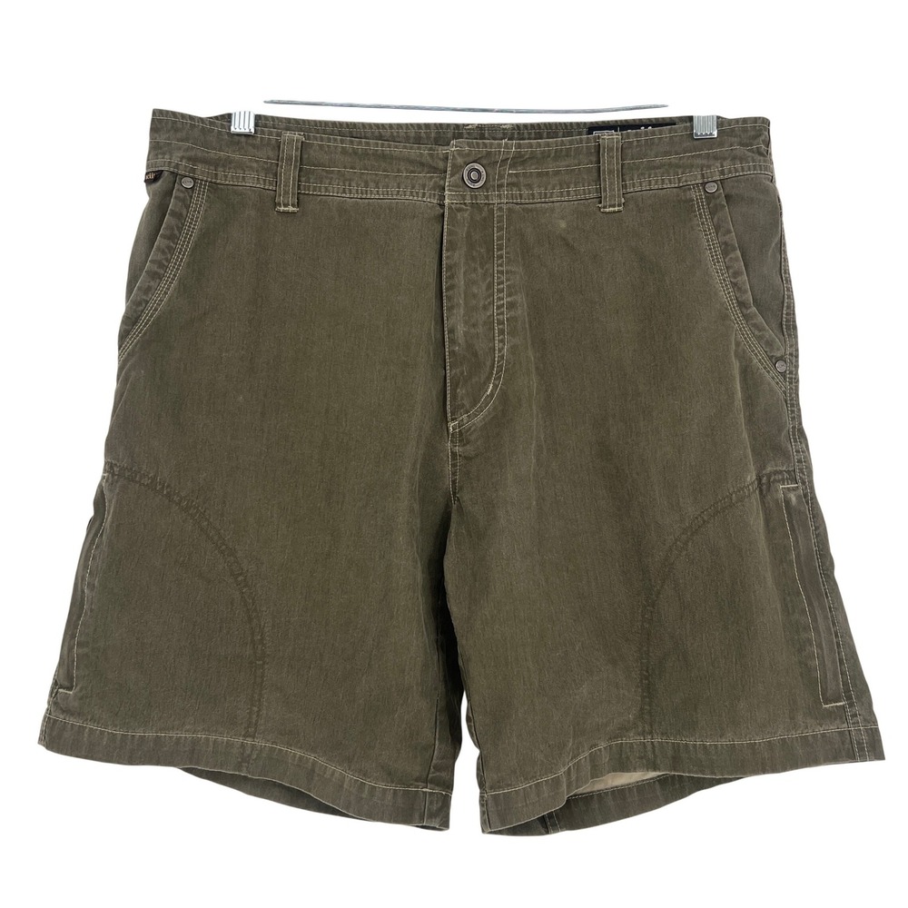 Kuhl Ramblr Cargo Shorts Mens 36 Vintage Patina Hiking Outdoor Rugged Utility